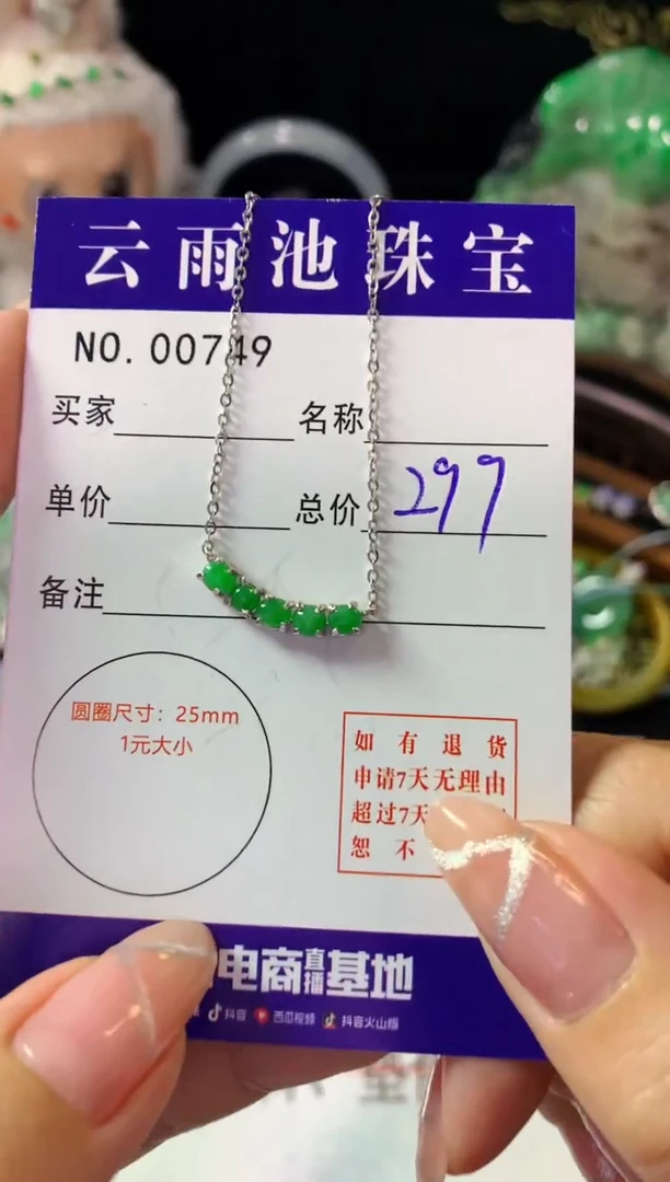 颈饰银S925镶嵌翡翠翡翠