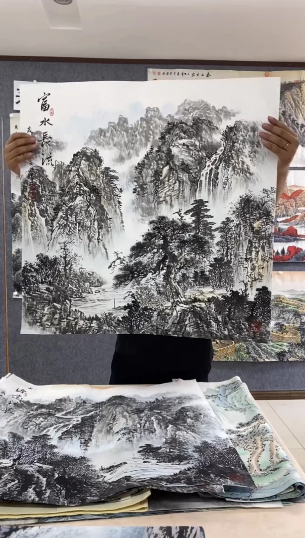 国画福利！沈泳江手绘 四尺斗方68*68cm