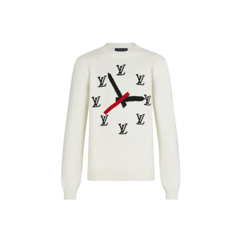 未使用 LouisVuitton/路易威登 BL 时钟套头长袖羊毛衫HKN78W