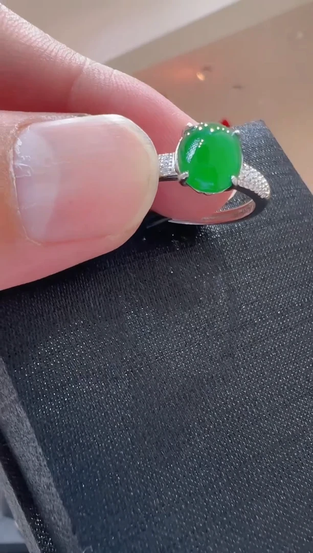 【闪购商品】翡翠戒指银S925镶嵌