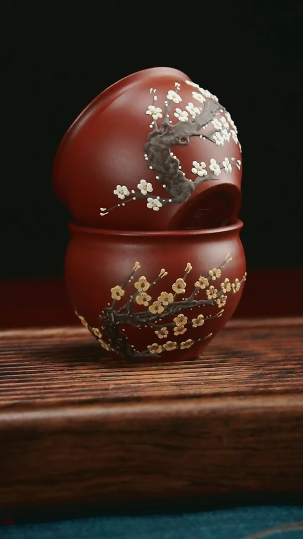 【闪购商品】紫砂茶杯紫砂主人杯梅花