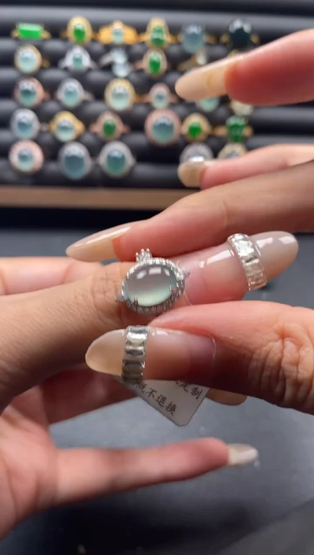 银S925镶嵌戒指翡翠511