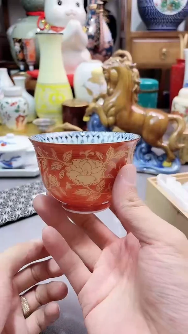 瓷片大吉窑茶杯一一