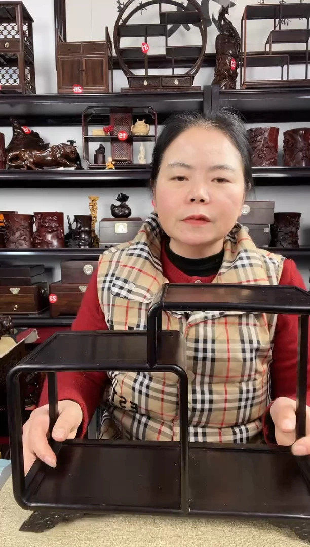 木老李红木工艺品黑二连
