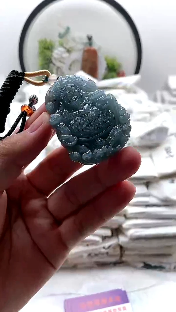 颈饰未镶嵌翡翠财神1