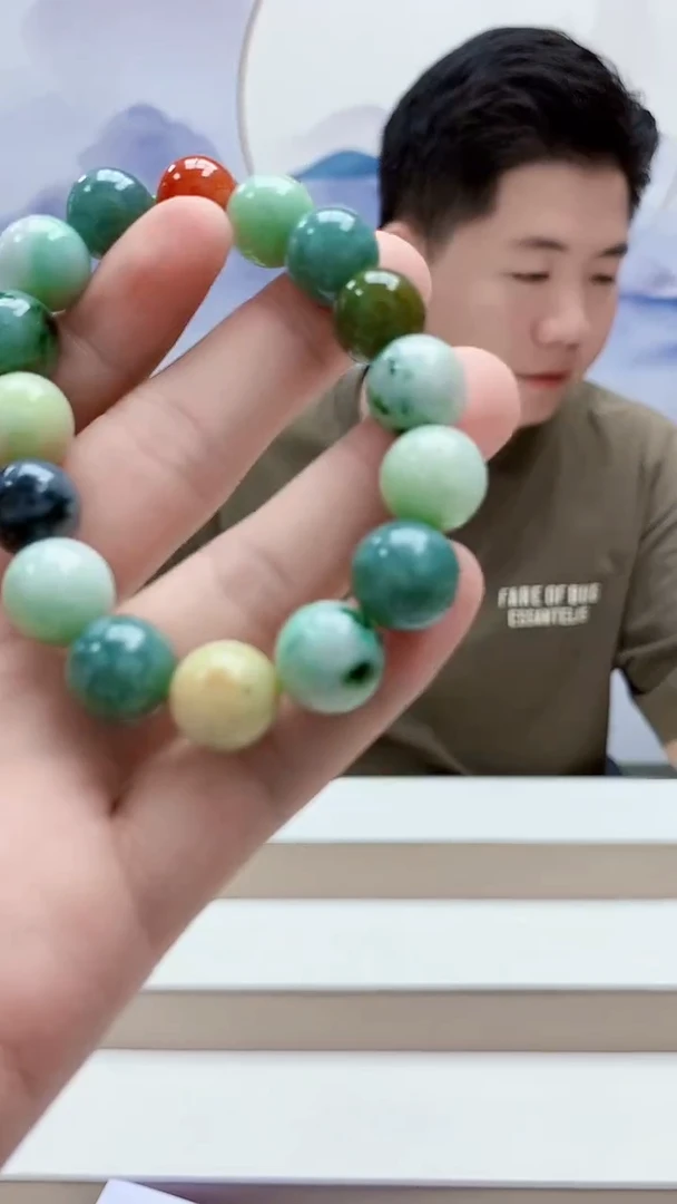 未镶嵌定制翡翠4917bb-毛货手串120