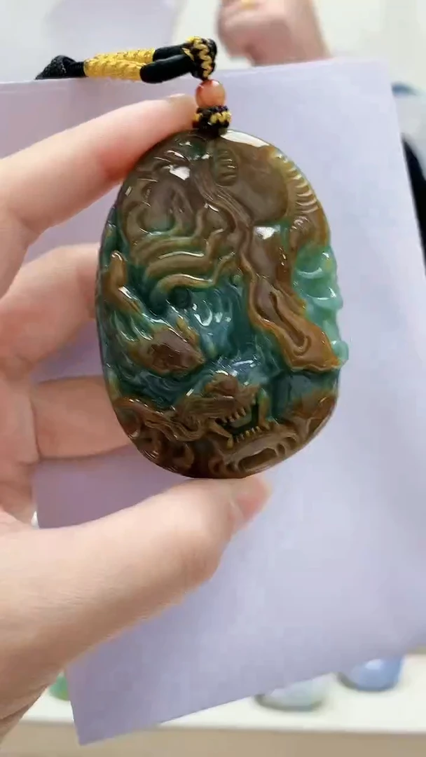 未镶嵌定制翡翠5060lr-毛货挂件4