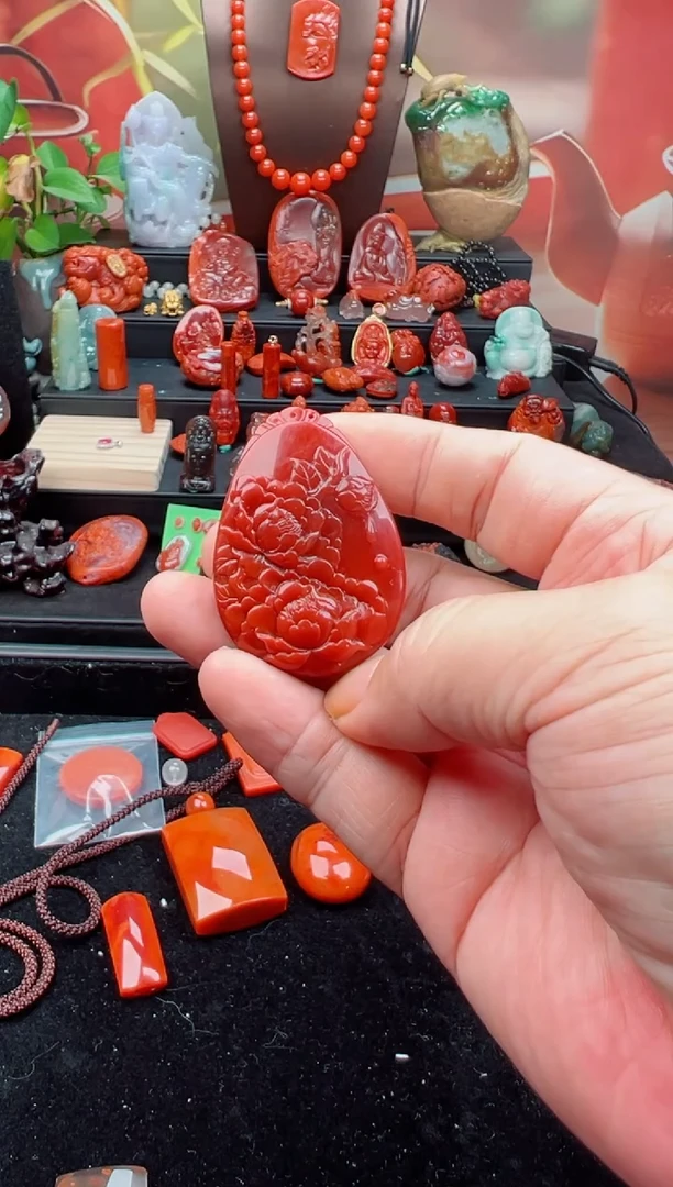 未镶嵌花开富贵南红玛瑙花开富贵（定向8111）