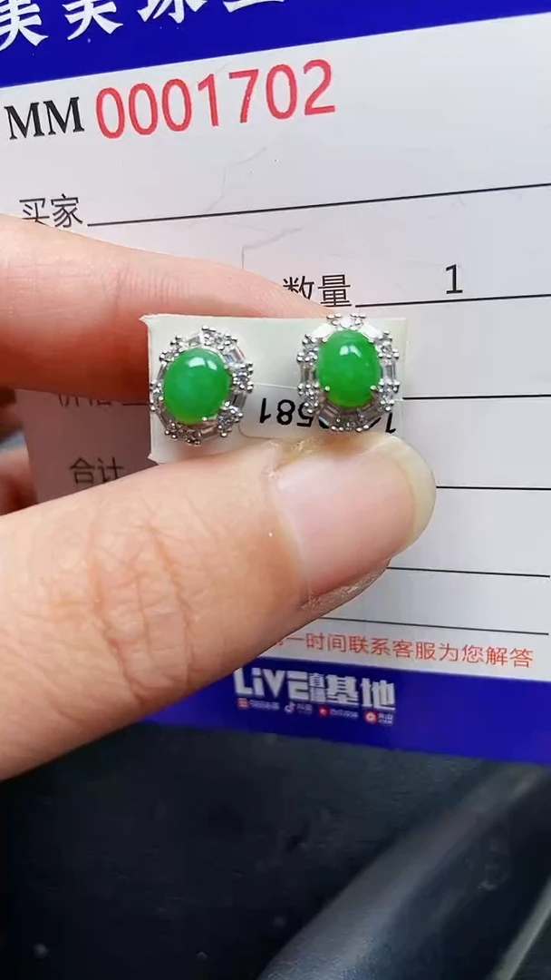 颈饰银S925镶嵌翡翠1702