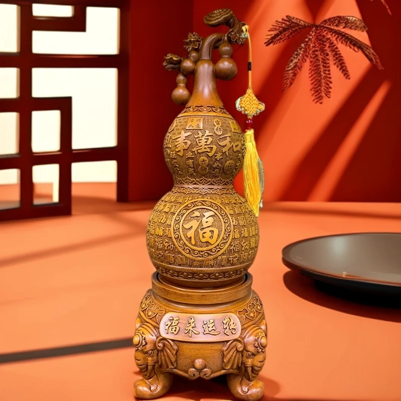 家和万事兴可旋转葫芦摆件