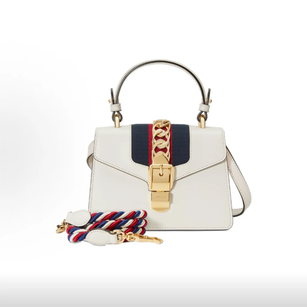 95新 GUCCI/古驰 塞尔维亚 白色 手提-G4433