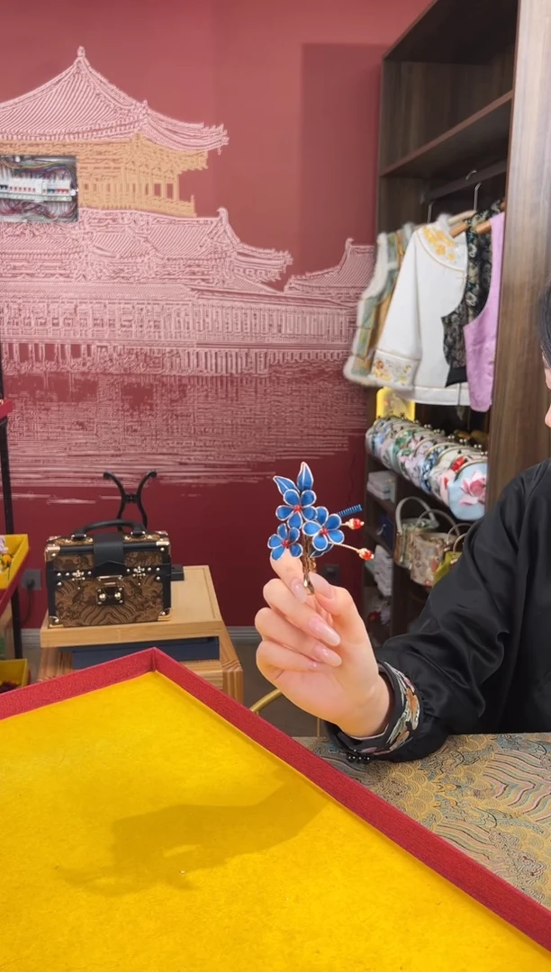 【闪购商品】刺绣非遗绒花（发饰）