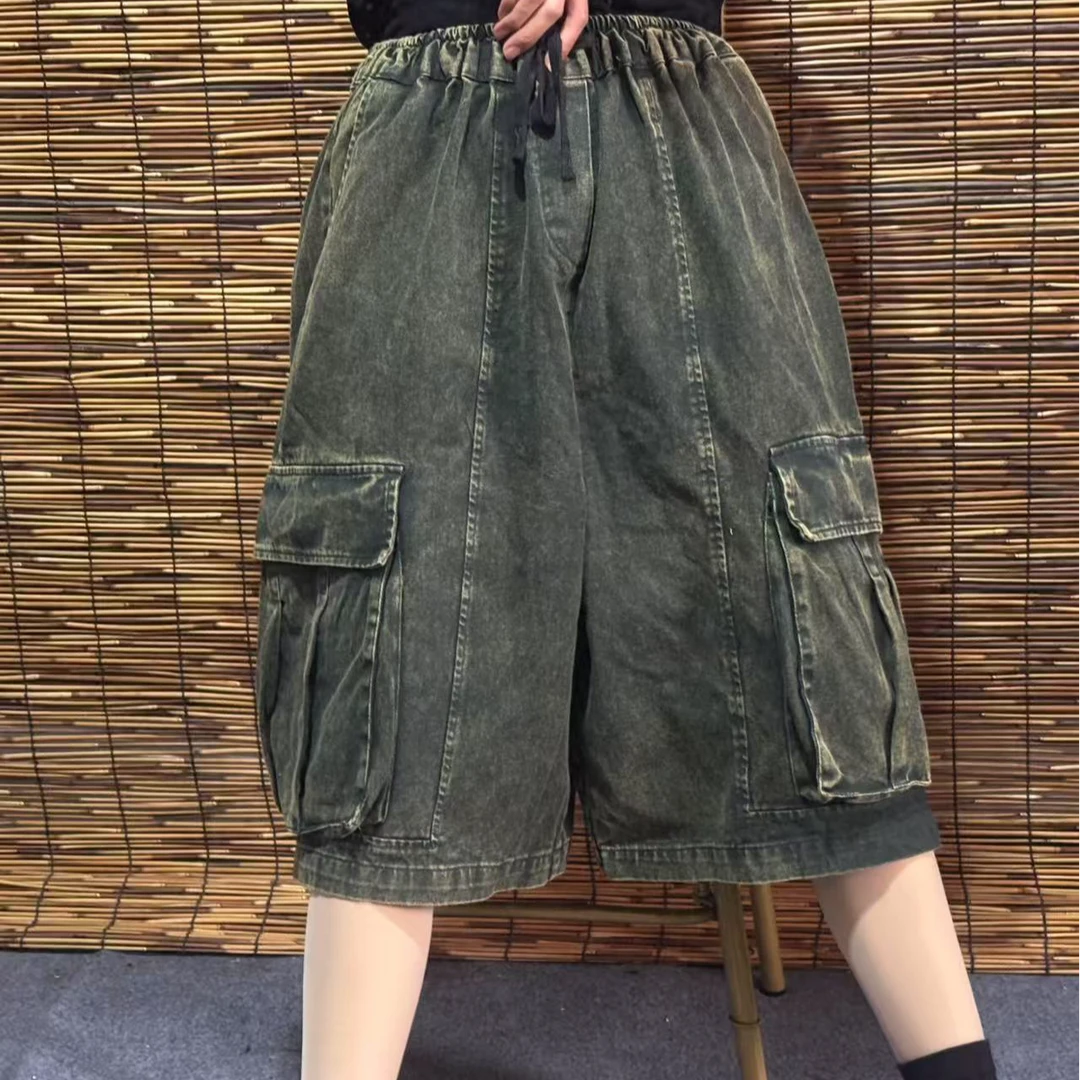 春季新品炒色休闲百搭工装牛仔裤（臀围130裤长70）