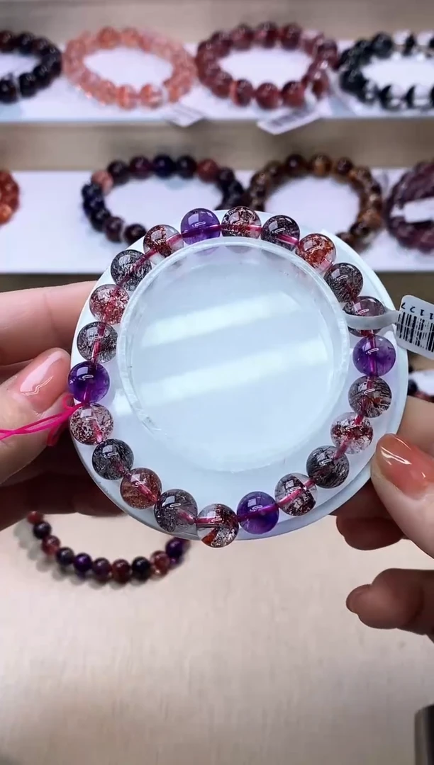 【闪购商品】水晶手链未镶嵌黑加仑超七9m+
