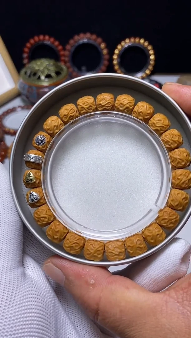 猴头核桃手串四标虎须龙纹尺寸10+全品-17号