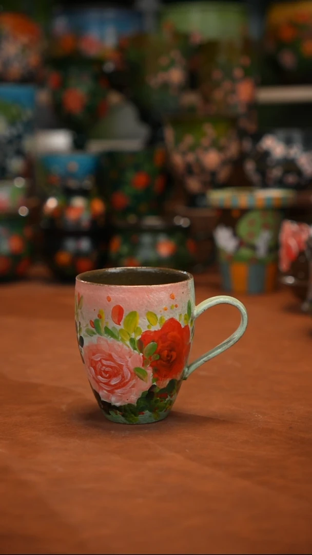 紫砂油画手绘釉下彩