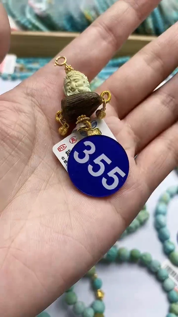 【闪购商品】绿松石雕刻件银S925镶嵌355