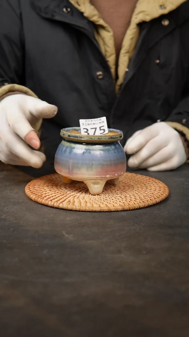 【闪购商品】瓷片375泥泥手工花盆