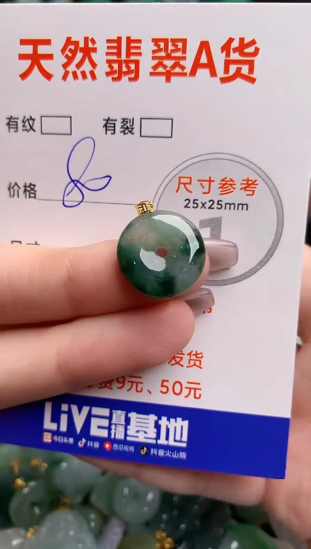 翡翠18K金镶嵌颈饰23001960