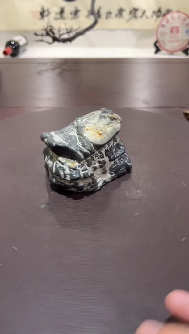 竹****陆意境典雅砚台烟缸摆件