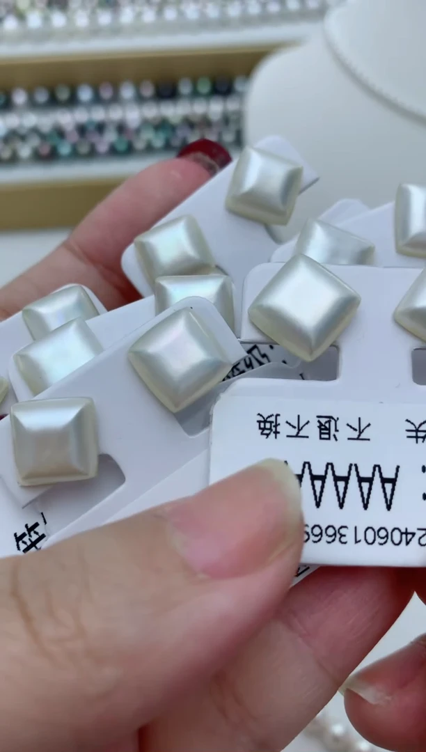 【闪购商品】拼合珍珠（马贝珠）耳饰银S925镶嵌q10  多样性发其一