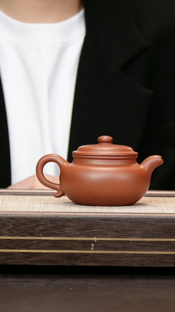 茶壶紫砂黄龙山原矿紫泥 仿古壶 200cc