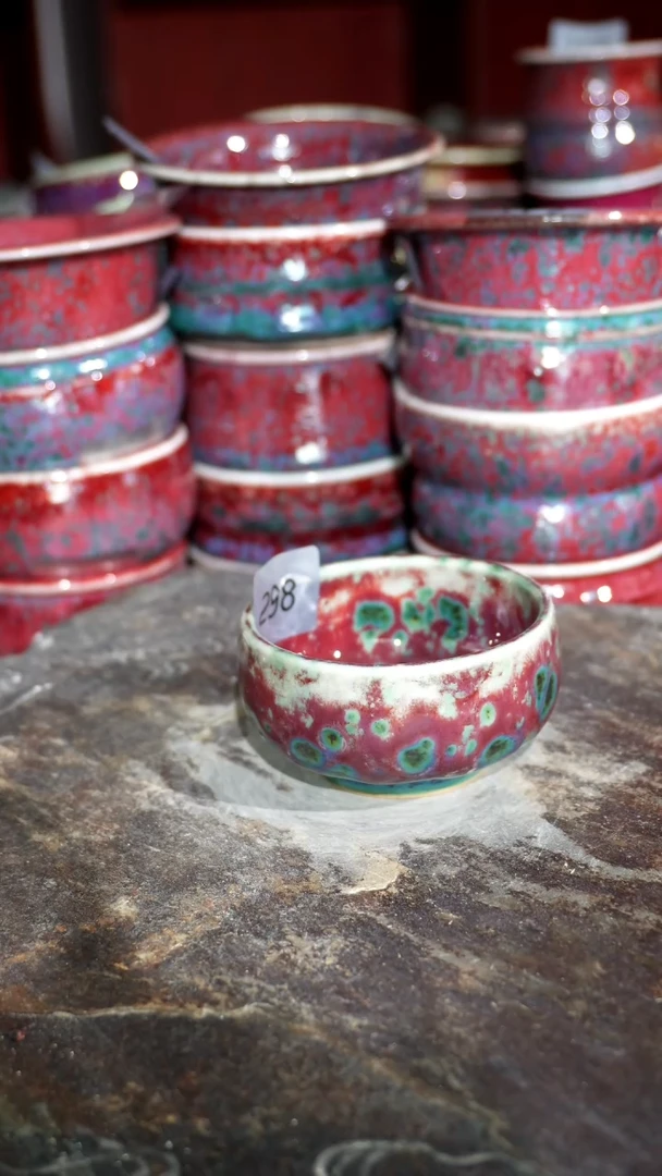 摆件陶精品窑变钧瓷茶器