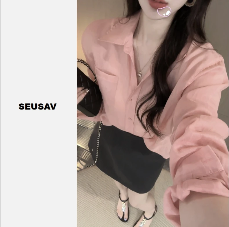 【笙箫家】高品彩色苎麻衬衫舒适透气好穿夏季新品