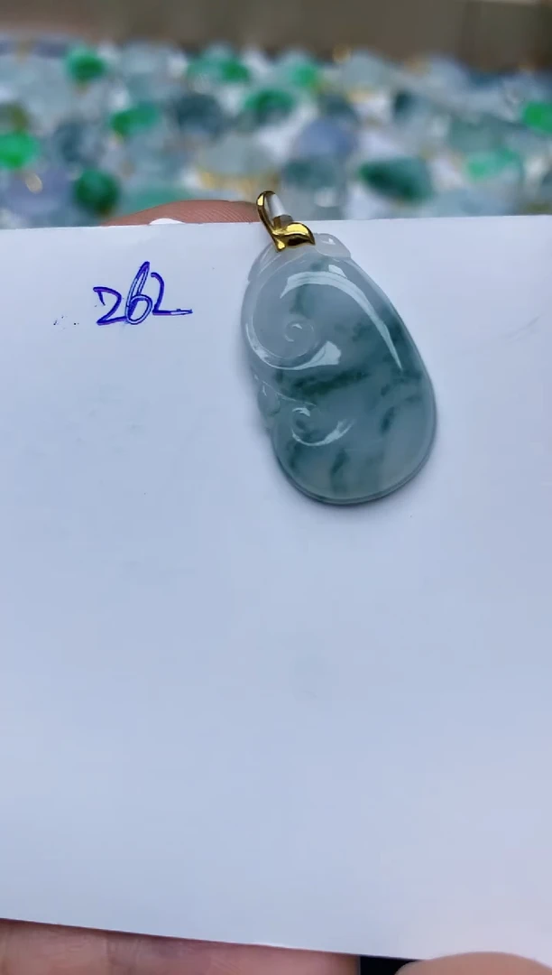 【闪购商品】翡翠颈饰18K金镶嵌天然翡翠A货