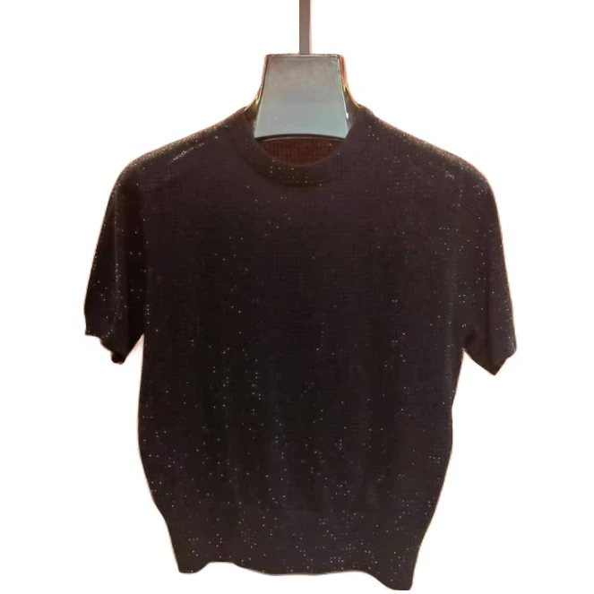 星空短袖t恤高级感潮牌满天星t恤半袖正肩体恤0091