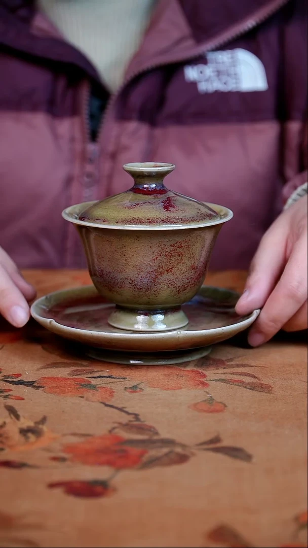 盖碗瓷全品  钧瓷原产地茶器摆件
