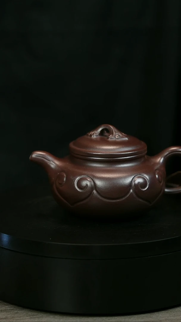 茶壶紫砂老****车H1304陆建平紫泥如意仿古