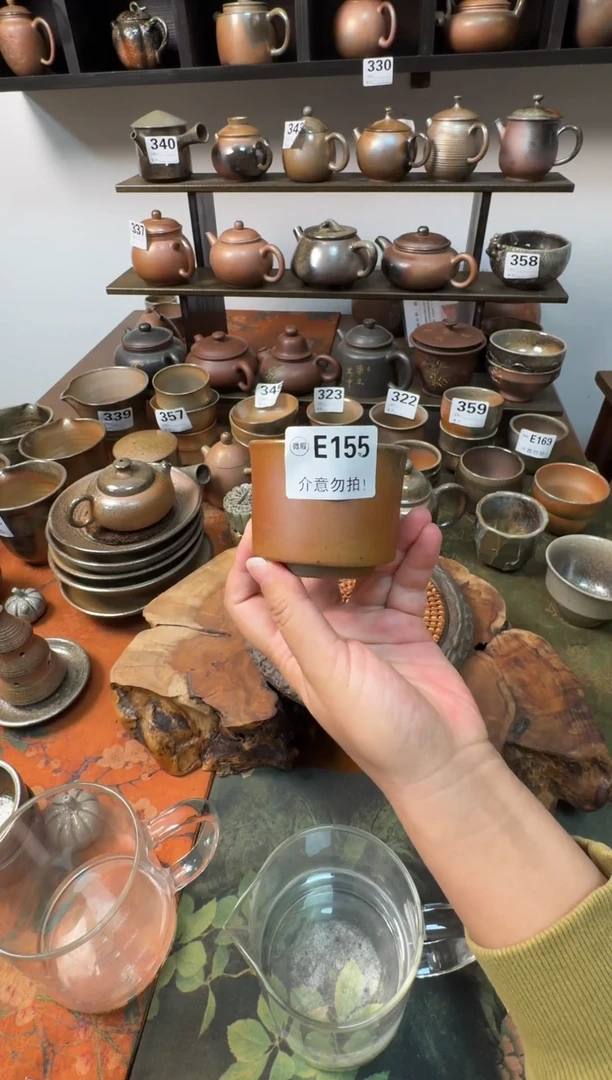 坭兴陶柴烧竹节主人杯