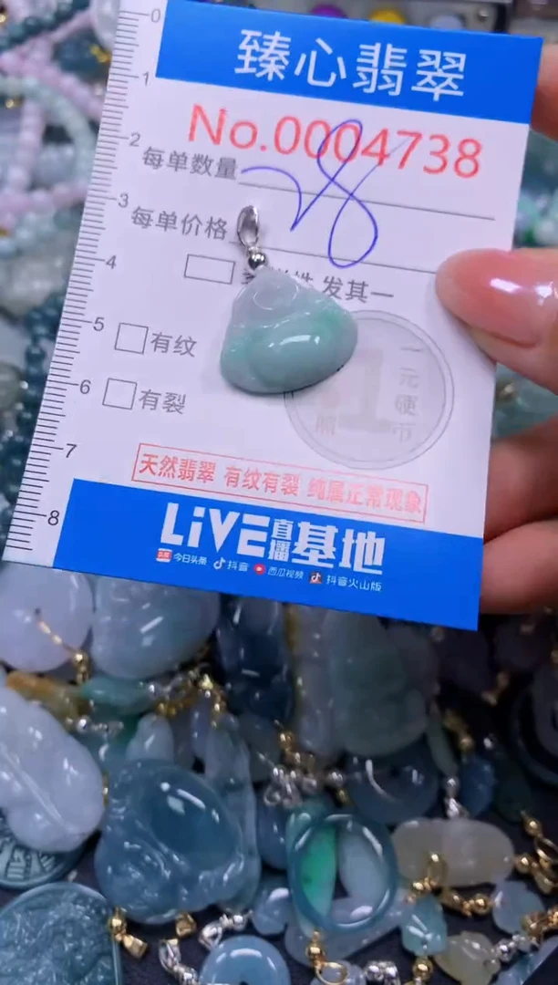 吊坠(不含链)未镶嵌翡翠4738