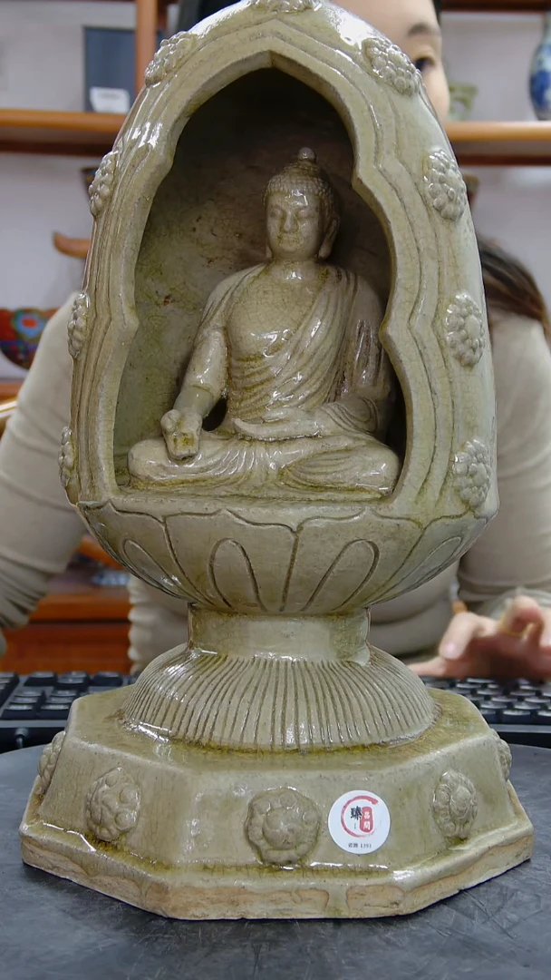 瓶耀州窑佛造像#1393#