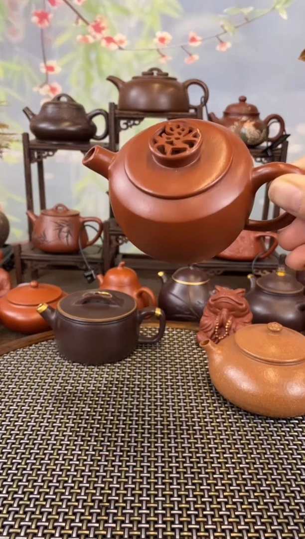 茶壶紫砂巨轮珠福纽