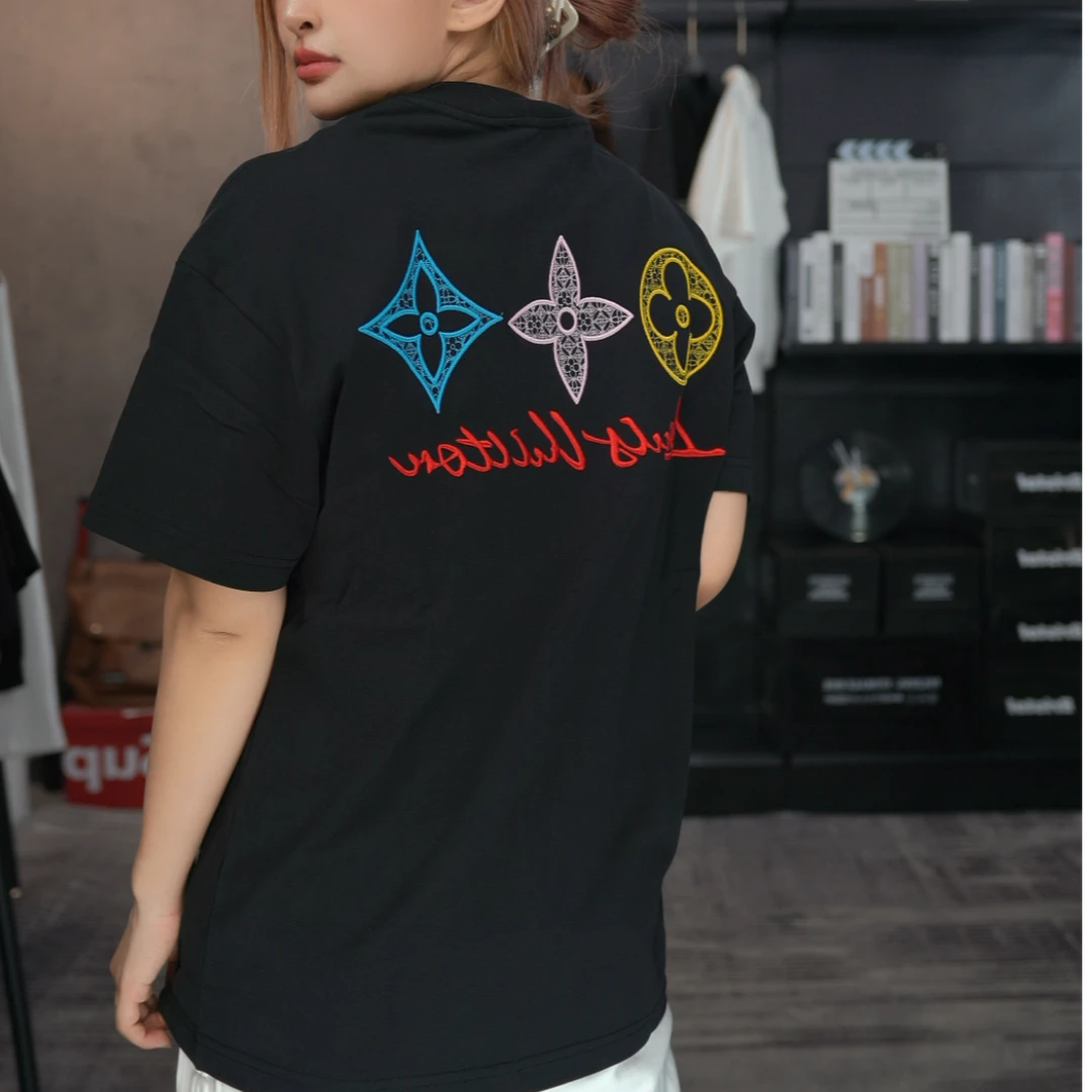 【阿奎高定】2025春夏季新款男士休闲情侣宽松百搭短袖H09