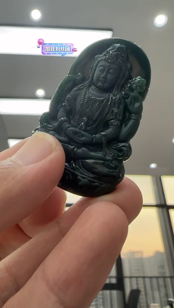 颈饰未镶嵌翡翠天然翡翠A货孤品一件