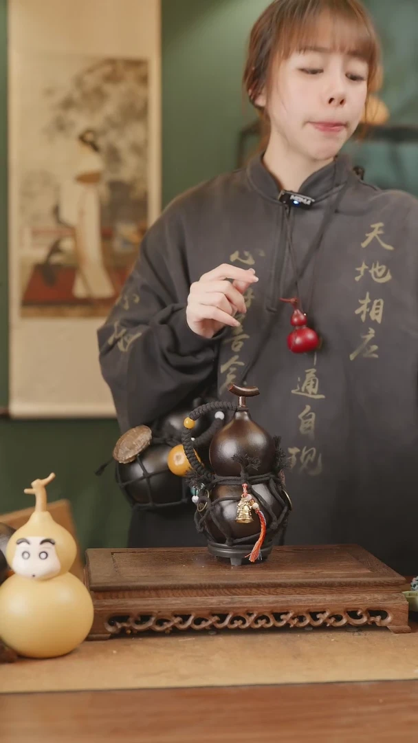 【闪购商品】372号精品天然大漆工艺防渗内胆酒葫芦~