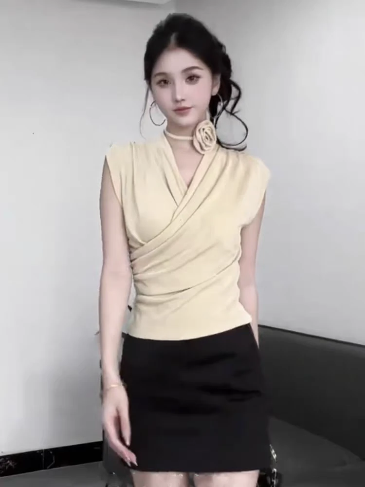 《100-200》2025短袖女新款洋气修身显瘦百搭上衣