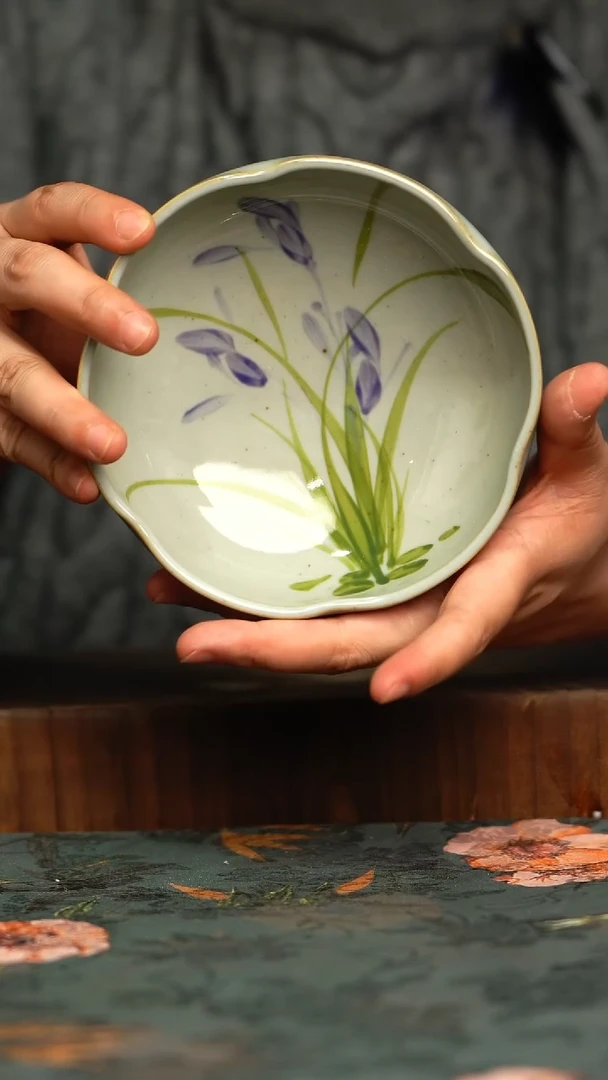 杯釉下彩手工手绘同款陶器