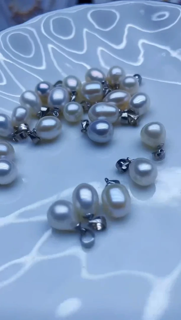 吊坠(不含链)银S925镶嵌淡水珍珠吊坠多样性发其一