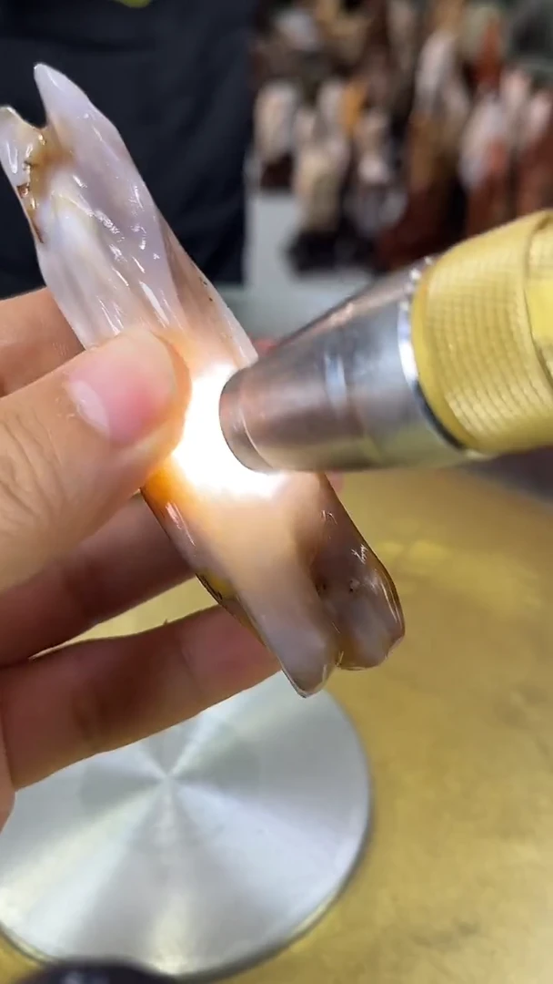 未镶嵌珠宝奇石硅化玉缅甸天然树化玉手把件
