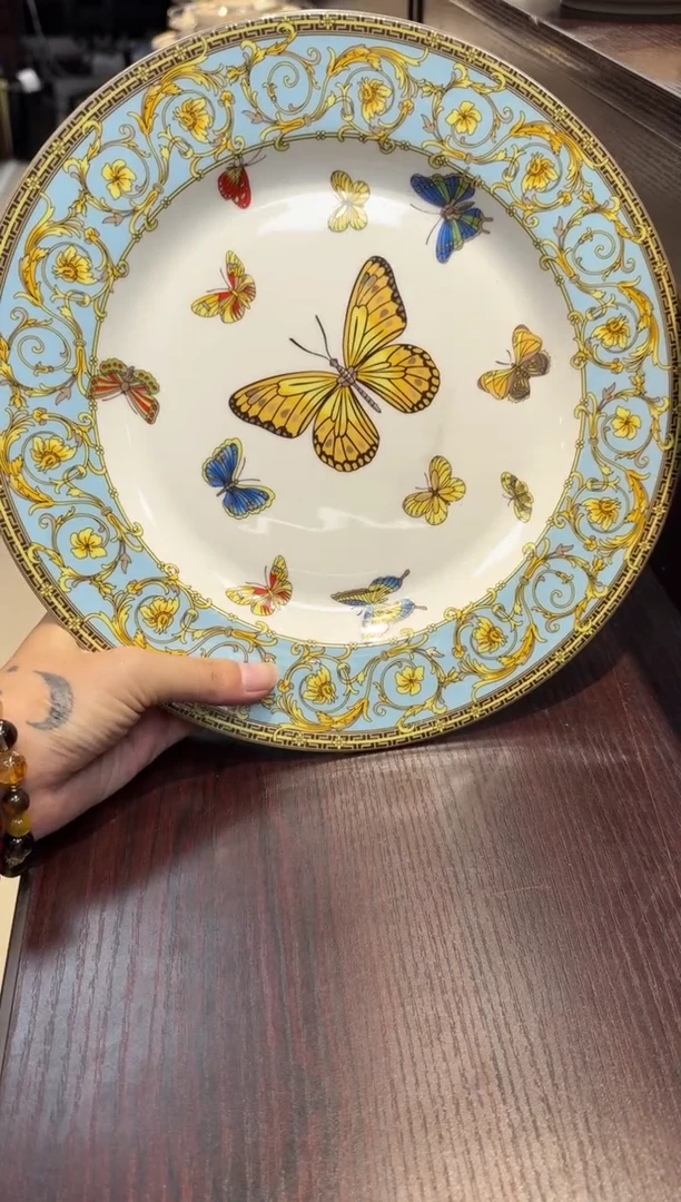 瓷片10.5英寸平盘 微瑕 1个