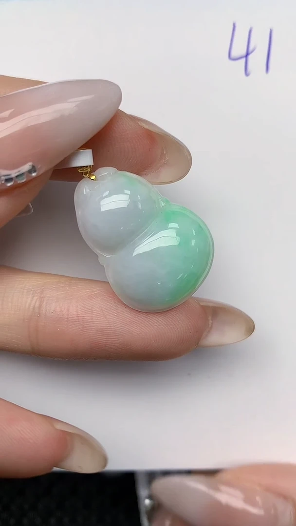 【闪购商品】翡翠颈饰18K金镶嵌天然翡翠A货