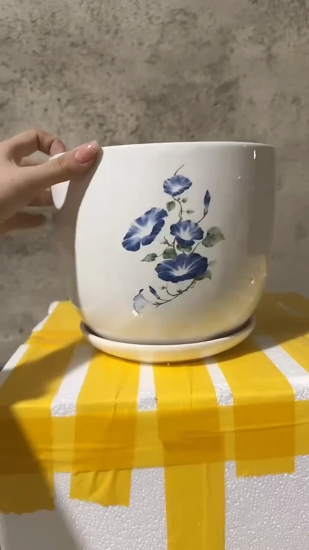 高温陶瓷花盆+E45