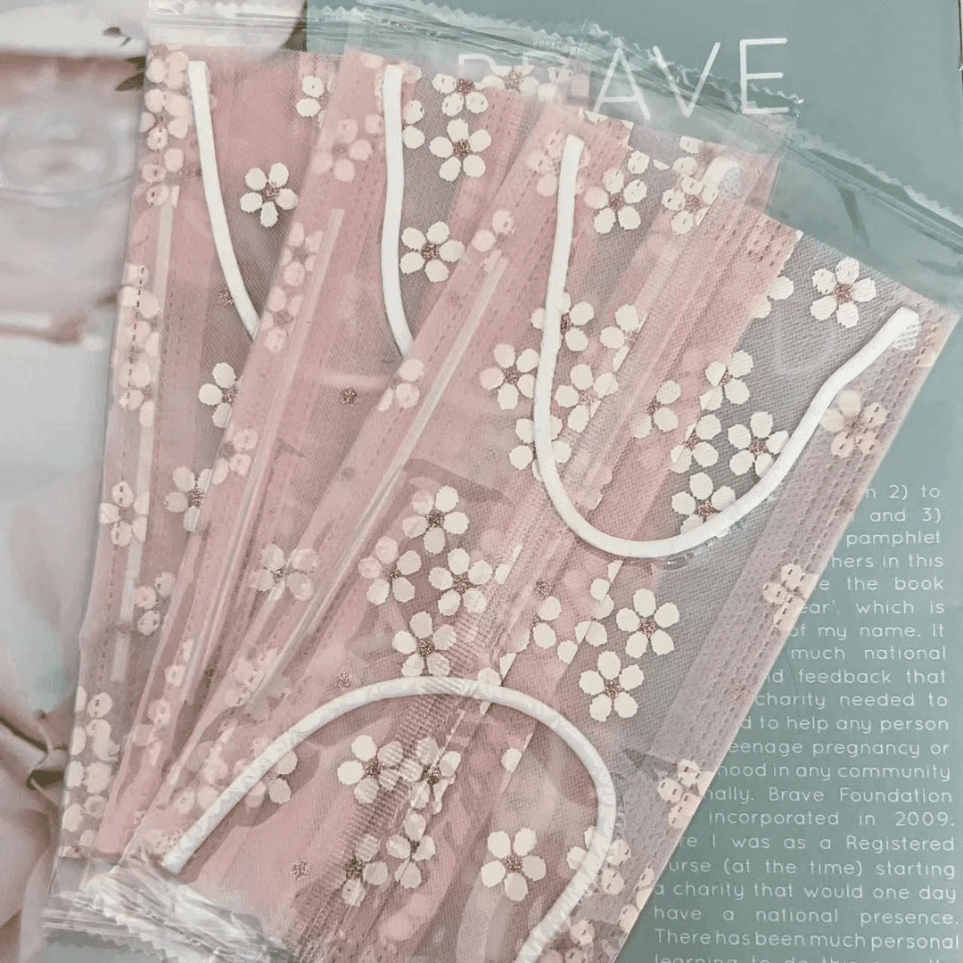 遮阳二层网纱口罩一层网纱+1层布可爱轻薄一次性独立口罩高颜值