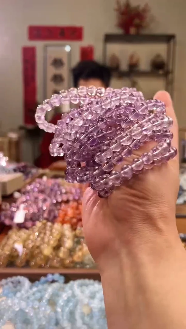 【闪购商品】紫晶手串未镶嵌8+mm紫塔晶手串（多样性发其一）