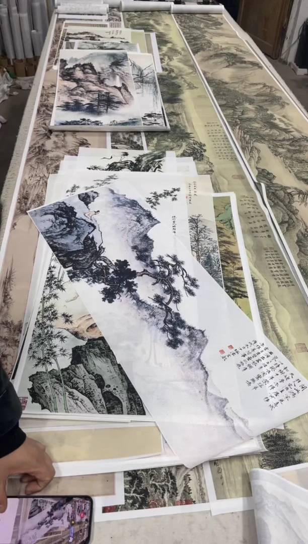 54 陈少梅山水 微喷复刻