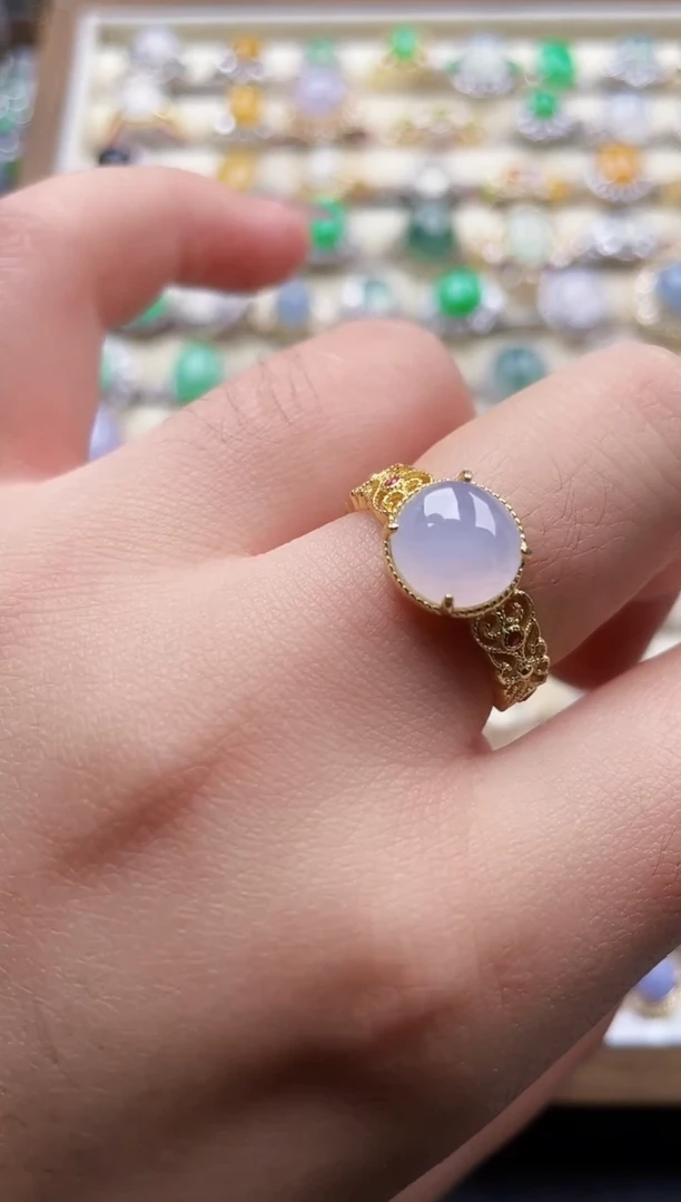 银S925镶嵌戒指翡翠201